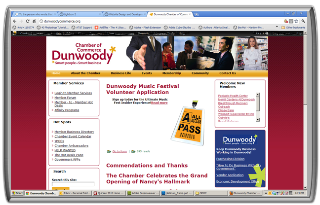 Website Design for Dunwoody Chamber