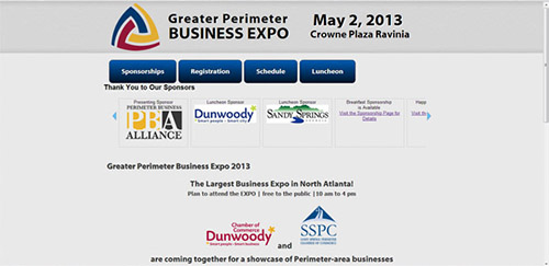 Web design and development for Greater Perimeter Business Expo