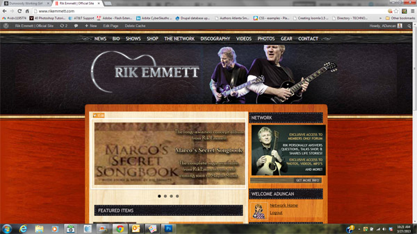 Website Design for RikEmmett.com